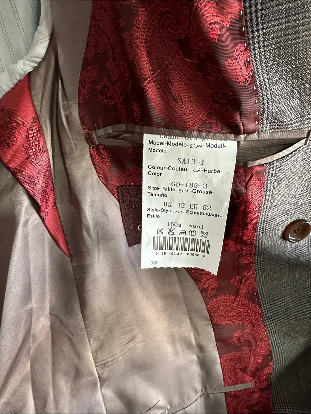 Cenne des graoom Men’s slim fit suit